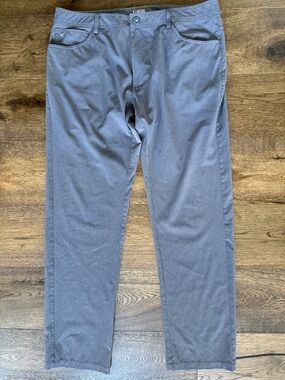 Linksoul Men's Gray Straight-Front Golf Chinos